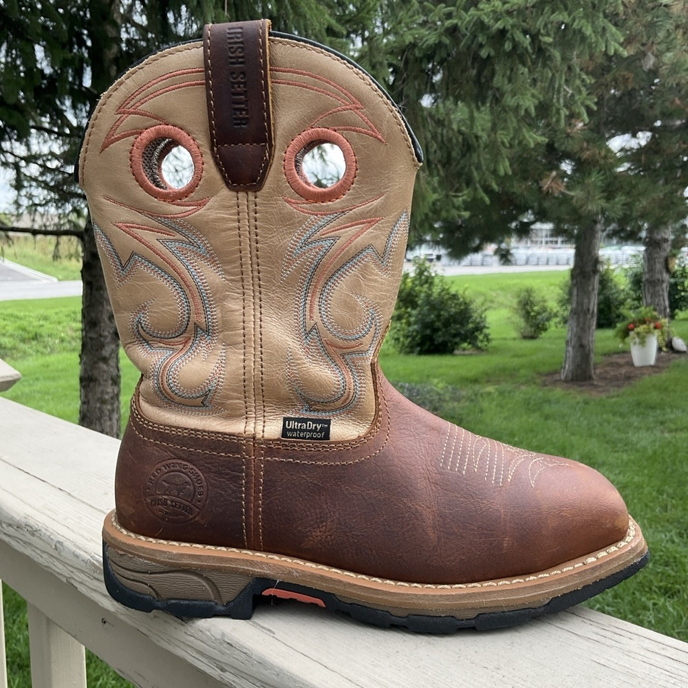 Irish Setter Marshall 83206 Women's Boots 6 D Brown Steel Toe Waterproof Western